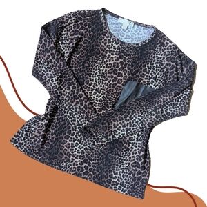 Michael Kors Leopard Print Long Sleeve